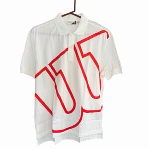 Vtg 80s 90s Wilson Tennis Shirts Large Men's White S/S Hong Kong Dead Stock